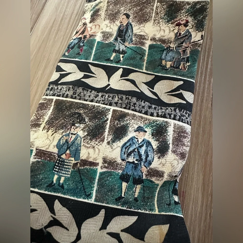 Vintage Ryen Spooner “ Scotch on the Rocks” Silk Tie 1994
